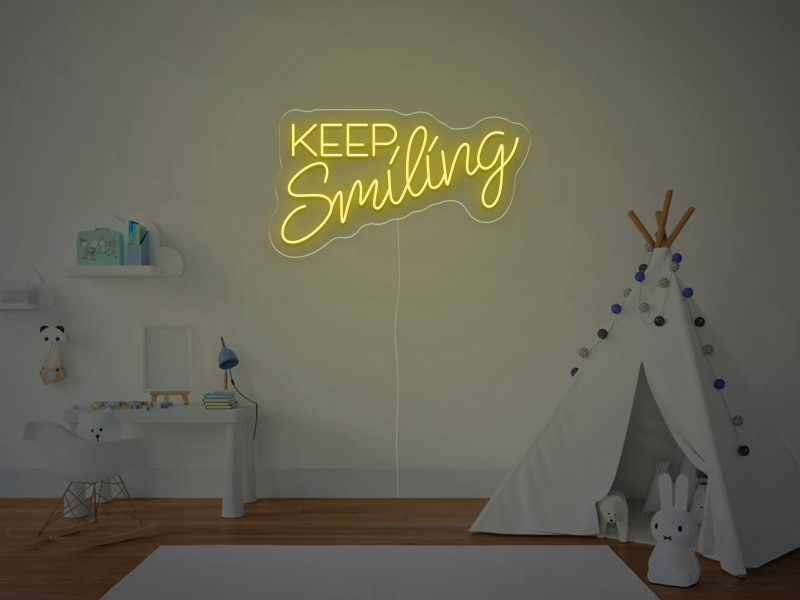 Keep Smiling - Signe lumineux au neon LED